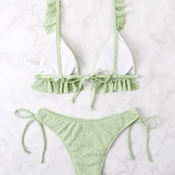 NWT Frill Trim Bikini Swimsuit - Picture 3 of 5